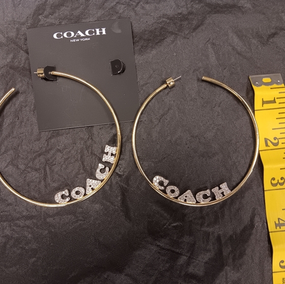 Coach signature hoop earrings - Picture 1 of 1